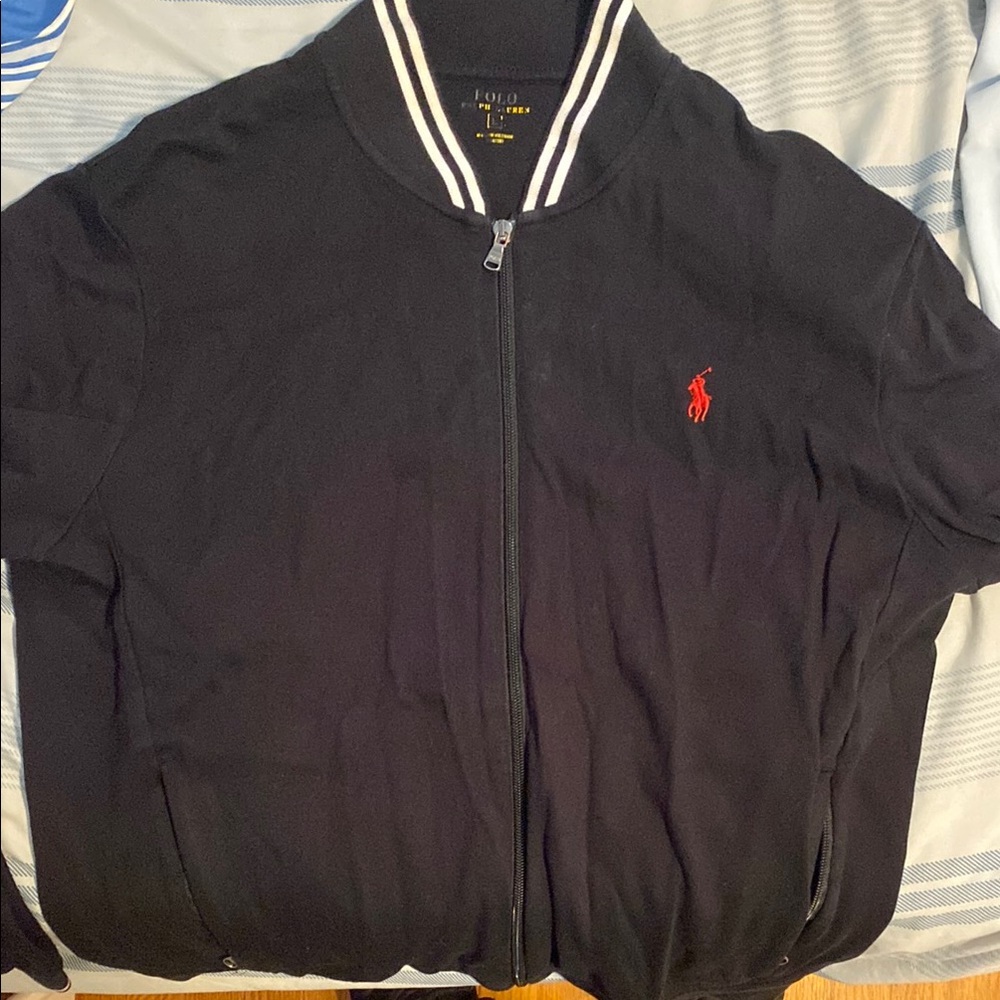 Polo Ralph Lauren Black Jacket with Red Logo